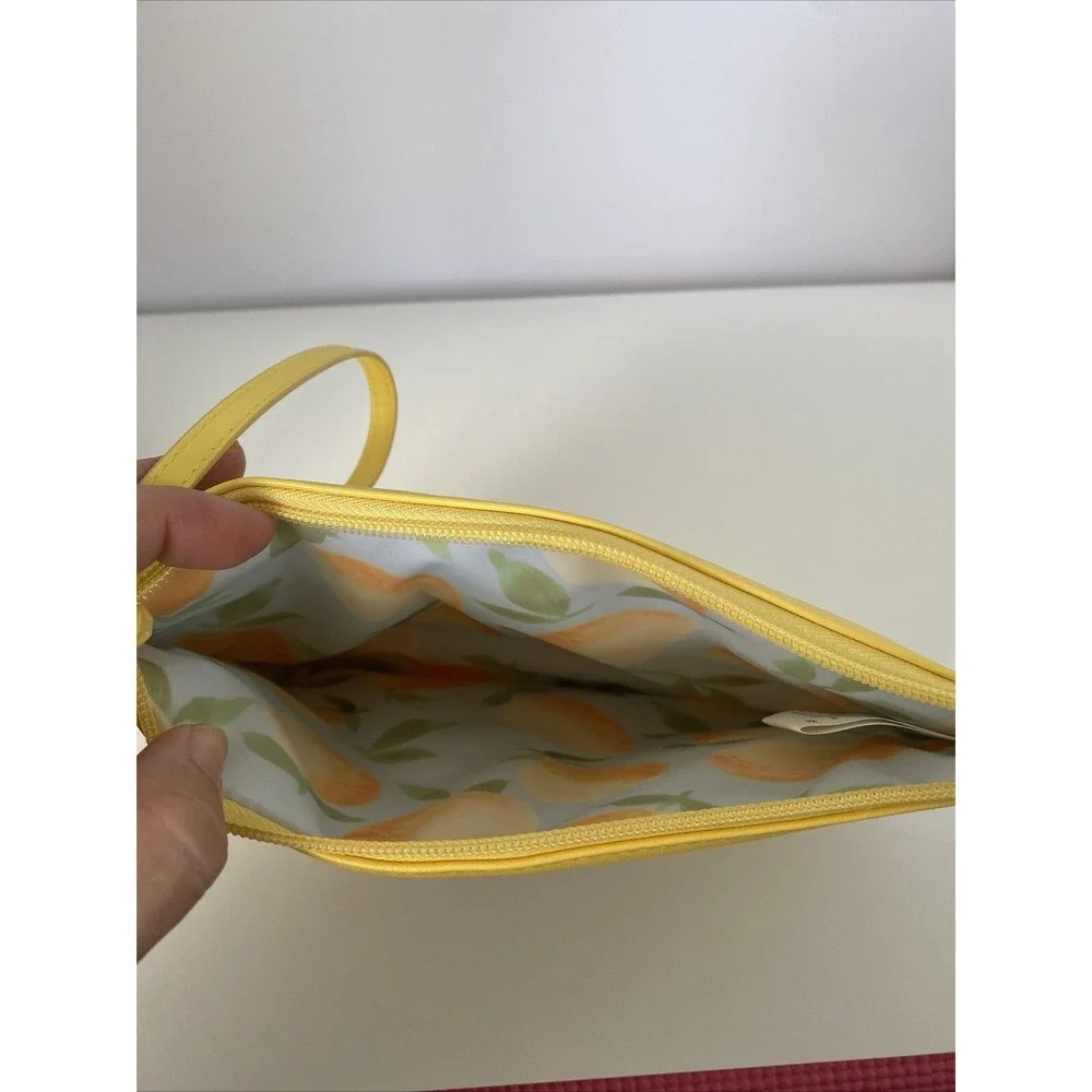 Fulton Bag Co. Yellow Clutch Travel Bag Cosmetic Bag 9